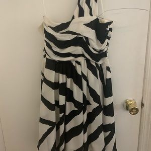 Express B&W Zebra Dress